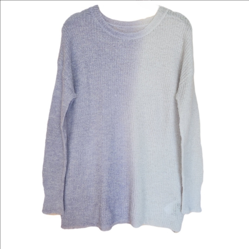 CIDER LAVENDER GRAY GRADIENT OMBRE LIGHTWEIGHT TUNIC SWEATER SMALL NWT